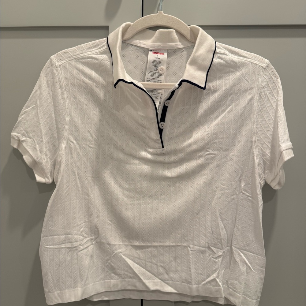 NWOT Wilson Seamless Polo White 💙 Medium 🎾